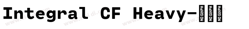 Integral CF Heavy字体转换
